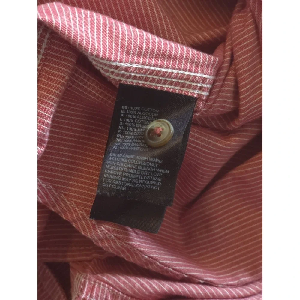The North Face Cotton Striped Button-Down Shirt Short‎ Sleeve Size M